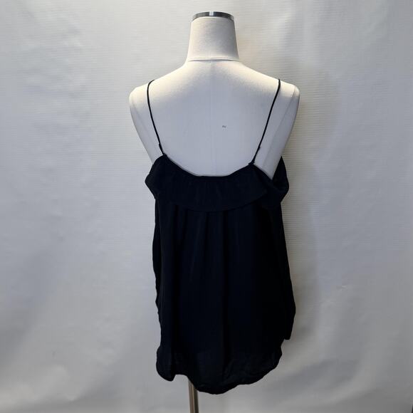 Free People Shirt Womens XS Black Off Shoulder Button Front Boho Blouse - Picture 4 of 10